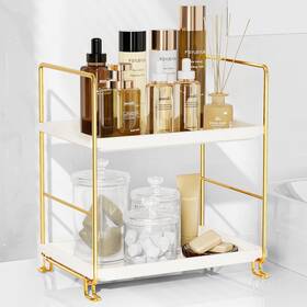 Fsyueyun 744348685993 2-tier Bathroom Countertop Organizer Tool-less Installation Premium