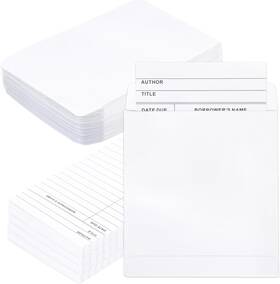 Fu-108 Fuceury 100 Piece Library Pockets And Cards - Check Out Book One Size White