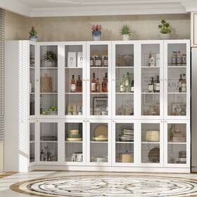 Fufu&gaga 764401284451 Modular Large Kitchen Pantry Storage Cabinet With Drawer And Shelves