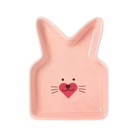 Fun Express 192073820088 Pink Easter Bunny Ceramic Plate Home Decor 1 Piece - 5 1/2 Inch X 7 Fun Express 192073820088 Pink Easter Bunny Ceramic Plate Home Decor 1 Piece - 5 1/2 Inch X 7