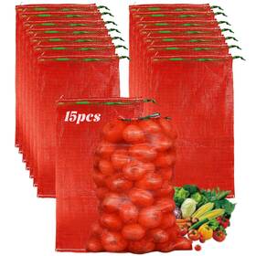Fuyite 753557685847 15 Pack Breathable Mesh Produce Bags 15.7 Inch 27.5 60lbs Capacity Drawstring Fuyite 753557685847 15 Pack Breathable Mesh Produce Bags 15.7 Inch 27.5 60lbs Capacity Drawstring