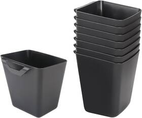 Fs0122 Fvstar 8pcs Hanging Cup Holder Rolling Cart Accessories Utility Black