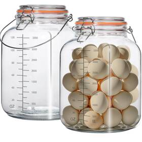 Kkjar-04 Galssmagic 2 Pack 1 Gallon Glass Jar With Airtight Lids Super Clear-1