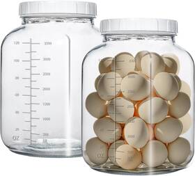 Mason-01 Galssmagic 1 Gallon Glass Jar With Lids 2 Pack Super Wide Mouth Large Mason Jars 128
