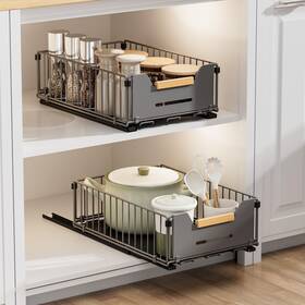 Lq-sl23-03 Gaokase 2 Pack Pull Out Cabinet Organizer Slide Drawers For Cabinets Peel And St Lq-sl23-03 Gaokase 2 Pack Pull Out Cabinet Organizer Slide Drawers For Cabinets Peel And St