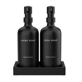 Gp-68 Gaontssny Black Kitchen Soap Dispenser Set With Tray - Hand And Dish Dis... Fast Ship Gp-68 Gaontssny Black Kitchen Soap Dispenser Set With Tray - Hand And Dish Dis... Fast Ship