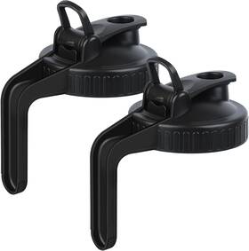 Sj003-gzc001 Gardace Mason Jar Pour Spout Lid For Wide Mouth Jars Plastic 2 Pack Black