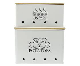 Gdfjiy 720524114068 Potato Onion Kitchen Storage Canisters Bin For 2 Pack Set Pot
