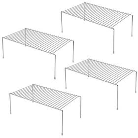 L0272 Gedlire Kitchen Cabinet Shelf Organizer Set Of 4 Medium 13 X 9.4 Inch Metal Wire P