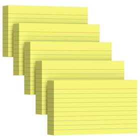 Gh-ic-5p-yellow Gehanfai 250 Count Index Cards 3 X 5 Inch Heavyweight Yellow Lined 3x5
