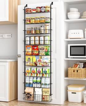 Ggiu 797430375166 Over The Door Pantry Organizer Spice Rack 9-tier Metal