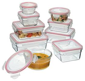 28060 Glasslock Oven Safe Container 9pc Set Clear