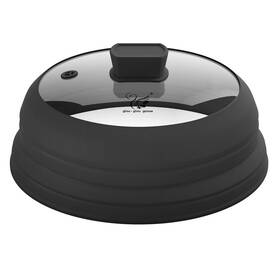 Glou-glou Goose Ggg 782912218529 Microwave Splatter Cover Glass Guard Lid With Collapsible Silicone F