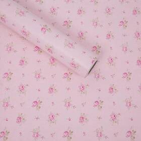 Glow4u 739770138797 Pink Floral Drawer Shelf Liner Self Adhesive Decorative Rose Paper For Shelve