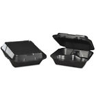 8-1-4x8x3 Gnp Sn243-3l Genpak Foam Hinged Carryout Container Black 020648000576