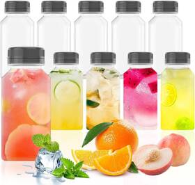 Go-2209032336 Goiio 5 Pcs 6 Ounce Plastic Juice Bottles Clear Bulk Beverage