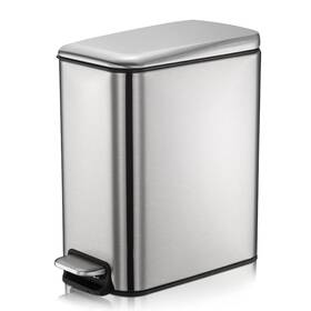 Gonicvin 618202367960 Bathroom Bin 1.3 Gallon Stainless Steel Pedal Waste With Lids Slow Gonicvin 618202367960 Bathroom Bin 1.3 Gallon Stainless Steel Pedal Waste With Lids Slow
