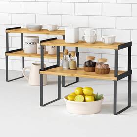 Gzco23-102 Goozii Kitchen Cabinet Organizer Shelf Set Of 4 Stackable Pantry Cupboard Co