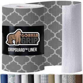 Gorilla Grip 840029609262 Dripguard Drawer And Shelf Liner For Cabinet Slip Resistant Non Adhesive Pro