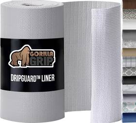 Gorilla Grip 840029643129 Dripguard Drawer And Shelf Liner For Cabinet Slip Resistant Non Adhesive Pro