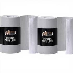 Gorilla Grip 840029655702 2 Rolls Gray Smooth Drawer Shelf And Cabinet Liner 17.5 Inch X 20 Ft