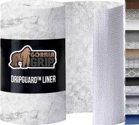 Gorilla Grip 840029660225 Dripguard Drawer And Shelf Liner For Cabinet Slip Resistant Non Adhesive Pro