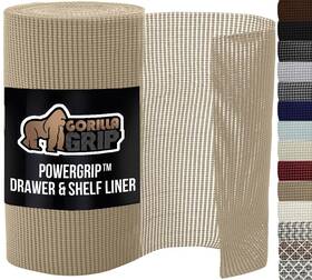 Gorilla Grip 840029665428 Cabinet Liner Non Adhesive 24 X 30 Thick Strong Hold Breathable Beige
