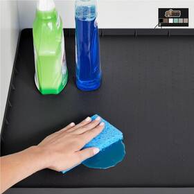 Gorilla Grip 840316708425 Waterproof Silicone Under Sink Mat With Raised Lip For Kitchen And Bathroom