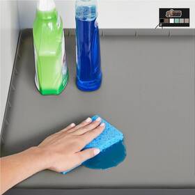 Gorilla Grip 840316708449 Waterproof Silicone Under Sink Mat With Raised Lip For Kitchen And Bathroom