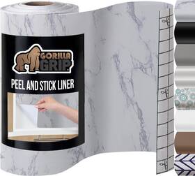 Gorilla Grip 840316712477 Peel And Stick 120 Inch W X 11.8 L Black/white Stone