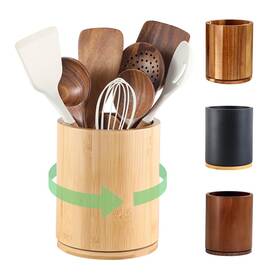 Woodenutensilholder-hf24003-2 Gorsent Wooden Utensil Holder 360 Rotating 7.3ftft Large For Kitchen Woodenutensilholder-hf24003-2 Gorsent Wooden Utensil Holder 360 Rotating 7.3ftft Large For Kitchen