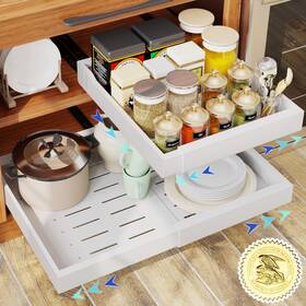 Po0301 Gracenal Pull Out Cabinet Organizer Kitchen Organizers And Storage 16.5 Inch Deep Expanda