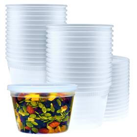 Dc16-50 Green Direct 16 Oz. Disposable Clear Plastic Containers With Lids 50 Pack Lu