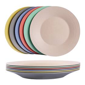 Greenandlife 791352034545 10inch/6pcs Dishwasher And Microwave Safe Wheat Straw Plates - Lig