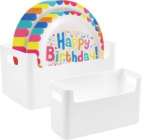 Zy-zpj010 Gretjob 2pcs Paper Plate Dispenser For 7-10 Inch Disposable Plates White Zy-zpj010 Gretjob 2pcs Paper Plate Dispenser For 7-10 Inch Disposable Plates White