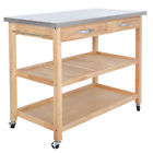 Gsd-h01-1500 Unbranded Hardwood Construction Kitchen Island Kitchenware Supplies Organizer 0757510706143