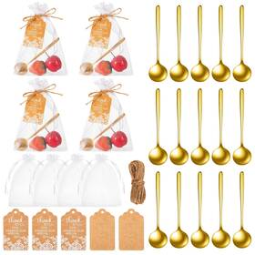 Lau-gueevin-1133 Gueevin 100 Set Wedding Tea Spoon Favor 4.7ftft For Guest Bulk Stainless Steel