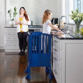 Guidecraft 716243973307 Contemporary Kitchen Helper Royal Navy Blue
