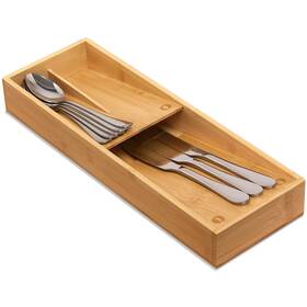 Guiogc 729464993269 Bamboo Silverware Drawer Organizer Kitchen Cutlery Tray Utensil Holder For S