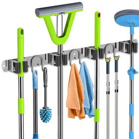 Gkbh-sv-1p Guukar Mop Broom Holder Wall Mount Silver Stainless Steel Tool Storage Organizer Fo