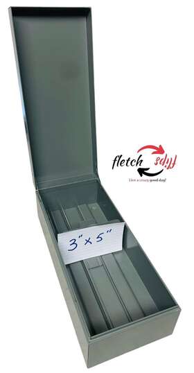 1353 Gws Vintage Globe Weis Model 3 Inch X 5 Index Card 13 Long Gray File Box