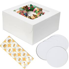 Gylsun /10x10x5 10 Sets Cake Boxes 10x10x5 Inches With Boards Bakery For Cakes