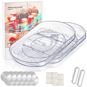 Xt100013 H Heshecein Lazy Susan Turntable For Refrigerator 360 Rotating Fridge S