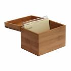H0lj3f9fix General Natural Bamboo Recipe Cards Box Storage Organizer 634154101728