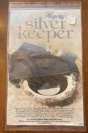 19300 Hagerty Nos Silver Keeper 6 Inch X Zippered Bag Tarnish Preventing Small Bowl Cup