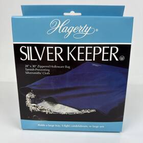 Hag-19700 Hagerty Silver Keeper 24 X 30 Zippered Bag Holds A Large Tray 5 Lite Candelabra