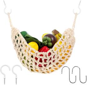 R960cdy9 Haifafafaing 625426 1 Hanging Fruit Hammock With Hooks Under Cabinet Macrame Basket For Beige