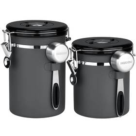 Ho-cc001l Haioou Airtight Coffee Canister 22oz 16oz 2 Piece Stainless Steel Be
