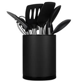 Haiyouneer 723609810466 Kitchen Utensil Holder For Countertop 360 Rotating Caddy Extra Lar