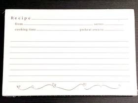 Le07060 Hallmark Recipe Cooking Cards Heartbeat Border 36pk Nip Black And White 4 Inch X6